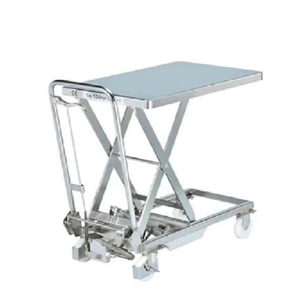 Table élévatrice mobile manuelle Inox